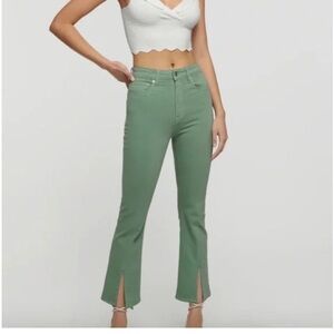 Derek Lam 10 Crosby MIRA FRONT SLIT CROP FLARE JEANS - Sz. 25